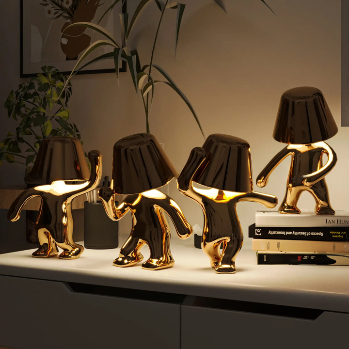Lumofigo Sculpturale Tafellamp met Dansend Design en Glanzende Finish