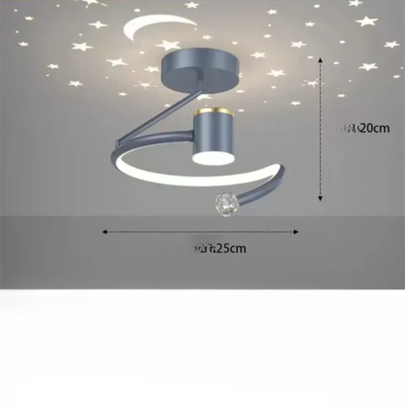 LED Ceiling Light with Starry Sky Effect for Modern Bedroom