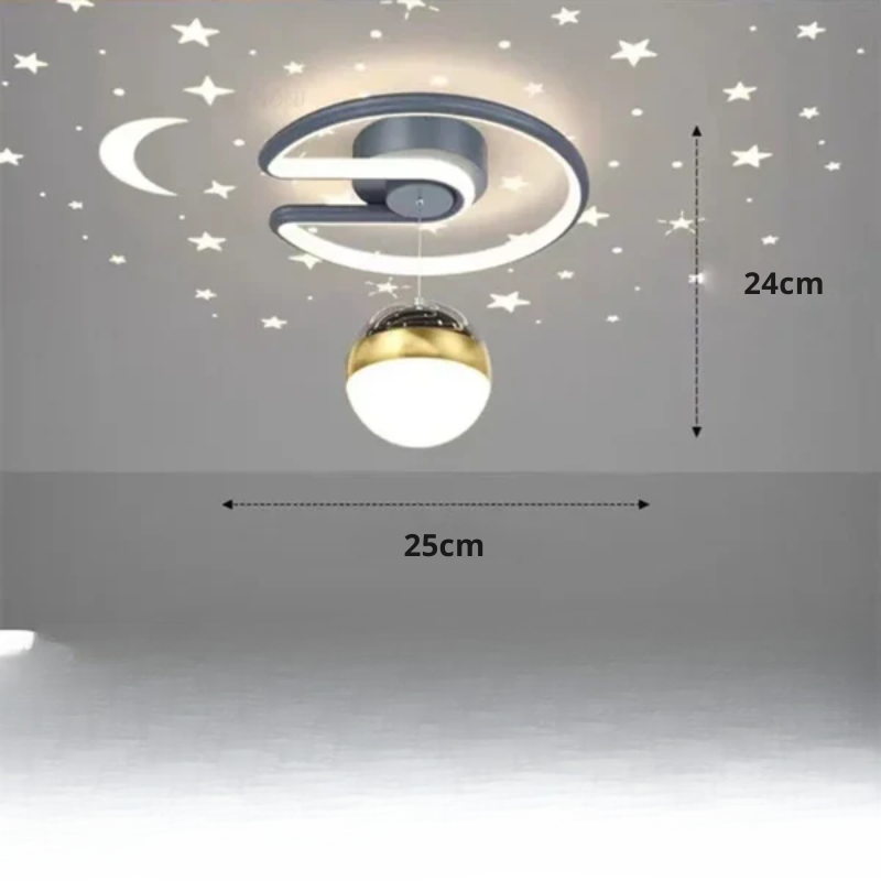 LED Ceiling Light with Starry Sky Effect for Modern Bedroom