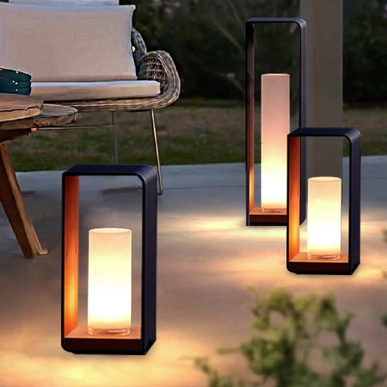 Modern LED Outdoor Garden Light Minimalist Weather-Resistant Square Lamp for Patio & Garden