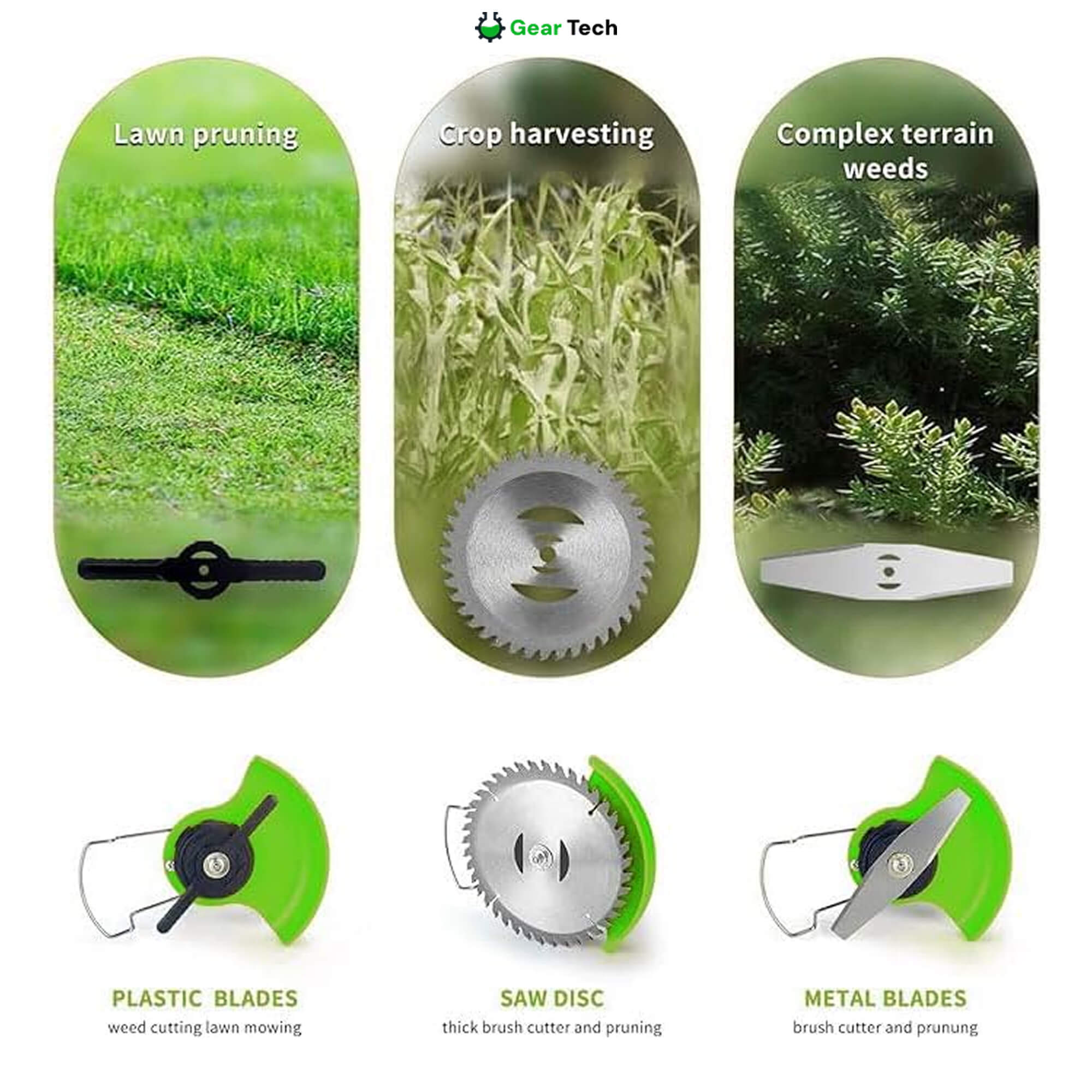 Cordless Grass Strimmer Lightweight 24V Bladed Lawn Tool