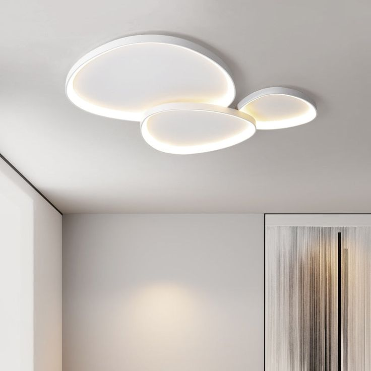 Modern Glass Ceiling Light in Taupe LED Light Fixture in Multiple Sizes