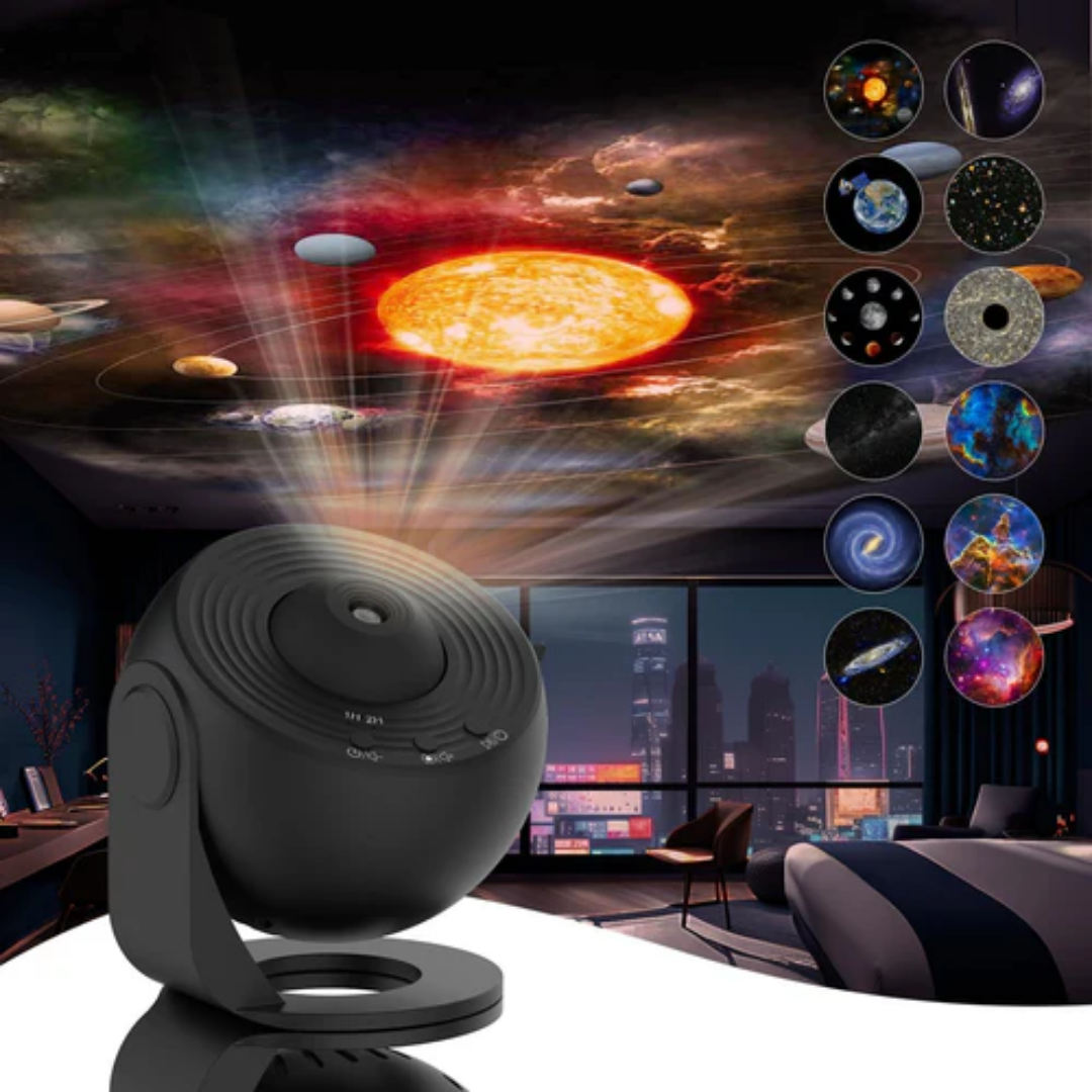 Celestial Dreams Galaxy Projector 360° Rotating Star Light with HD Films