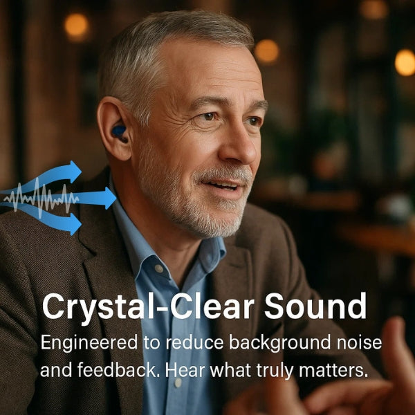 Compact Hearing Aids Rechargeable Design with Crisp, Clear Audio