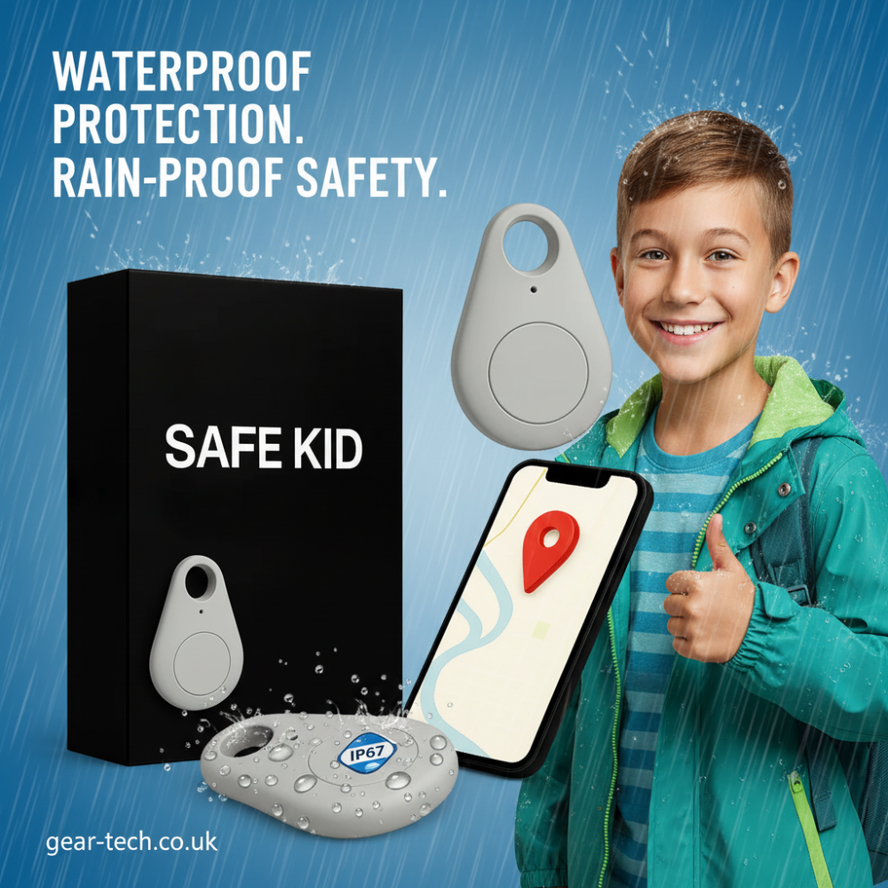 Kids Safety GPS Tracker Waterproof Live Location Device with SOS Function