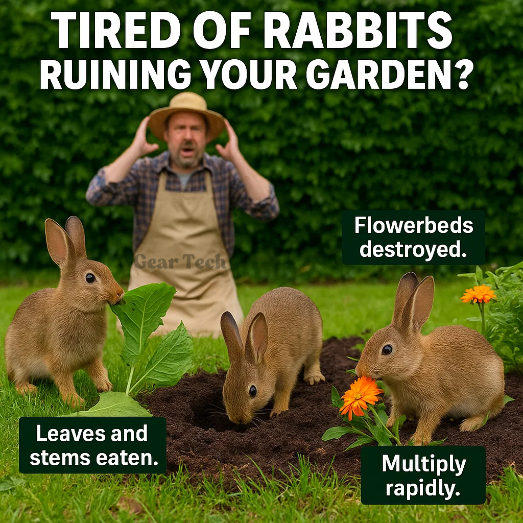 Garden Ultrasonic Rabbit Repeller Solar Powered Outdoor Pest Deterrent