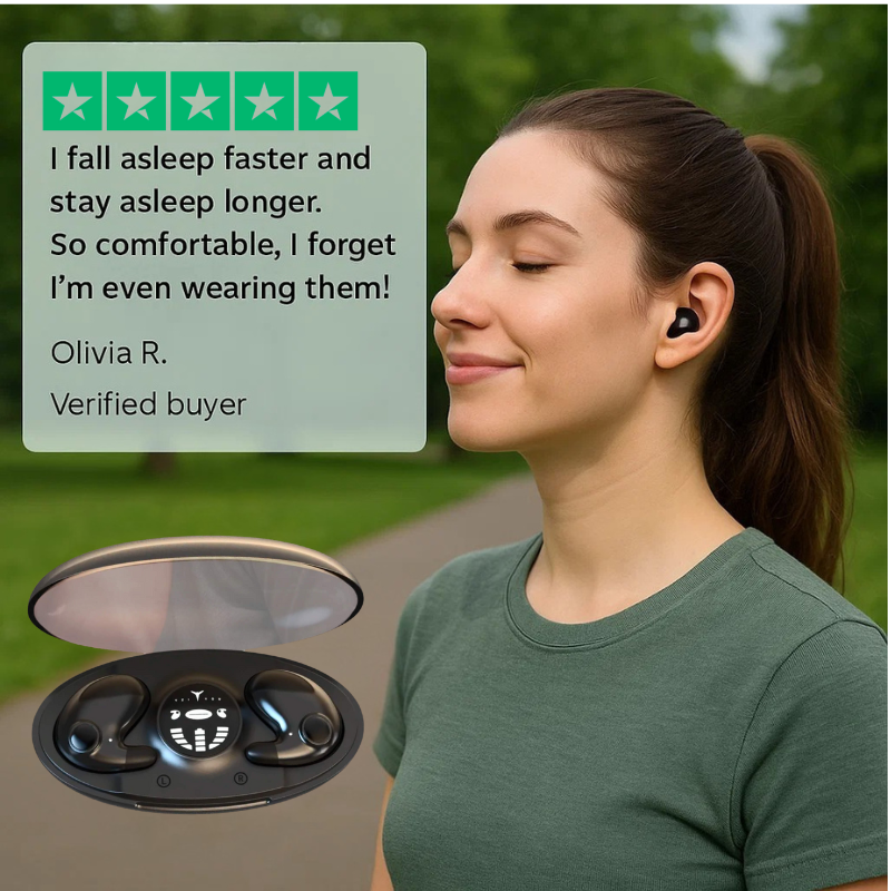 Invisible Wireless Sleep Earbuds Noise-Cancelling Headphones for Side Sleepers