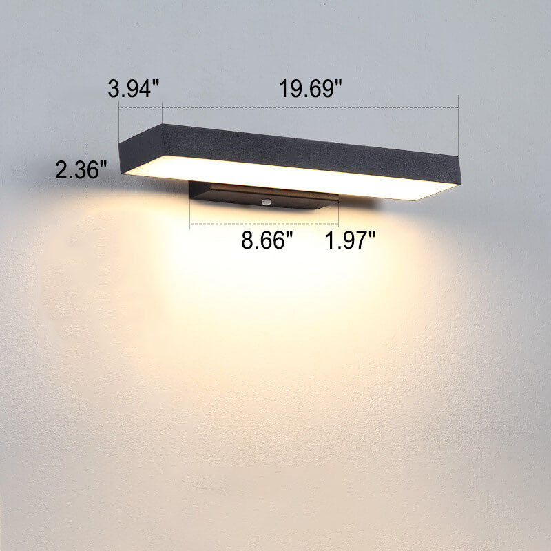 Modern LED Outdoor Wall Sensor Light Minimalist Weather-Resistant Lights