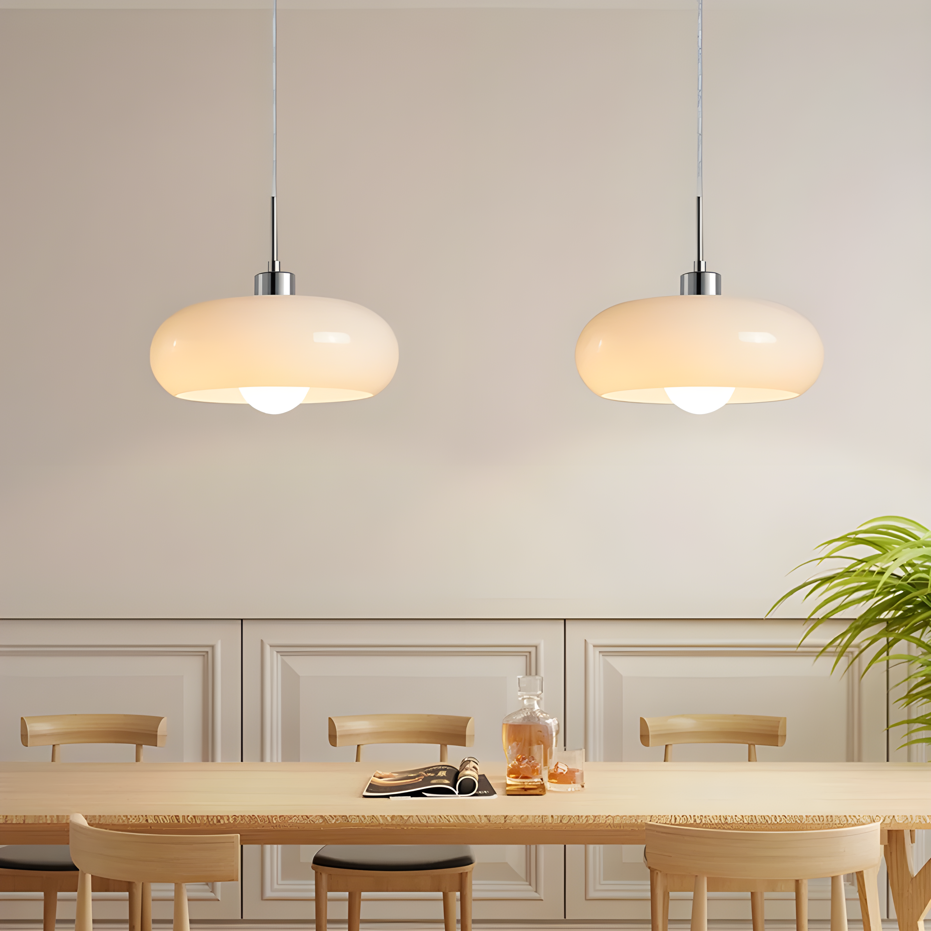 Retro LudiGlow Hanglamp van Glas in Scandinavische Stijl