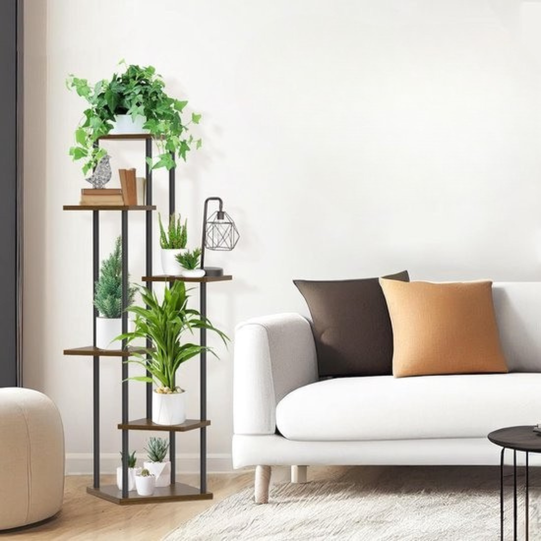 Arden Verticale Trap Plantenstandaard in Hout & Ijzer