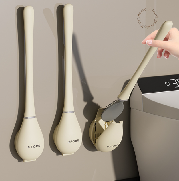 Wandmontage siliconen toiletborstel