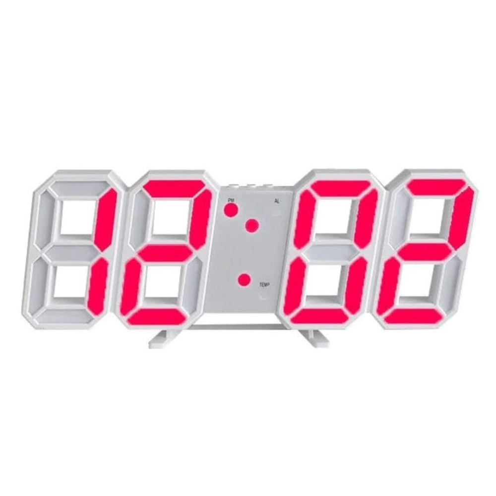 Sleek Digital LED Wall Clock Modern Time Display with Auto-Dimming