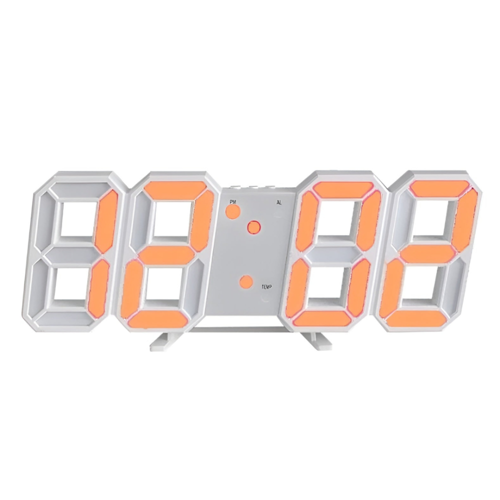 Sleek Digital LED Wall Clock Modern Time Display with Auto-Dimming