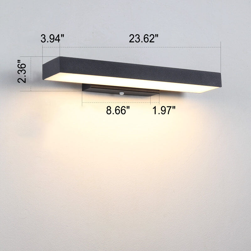 Modern LED Outdoor Wall Sensor Light Minimalist Weather-Resistant Lights