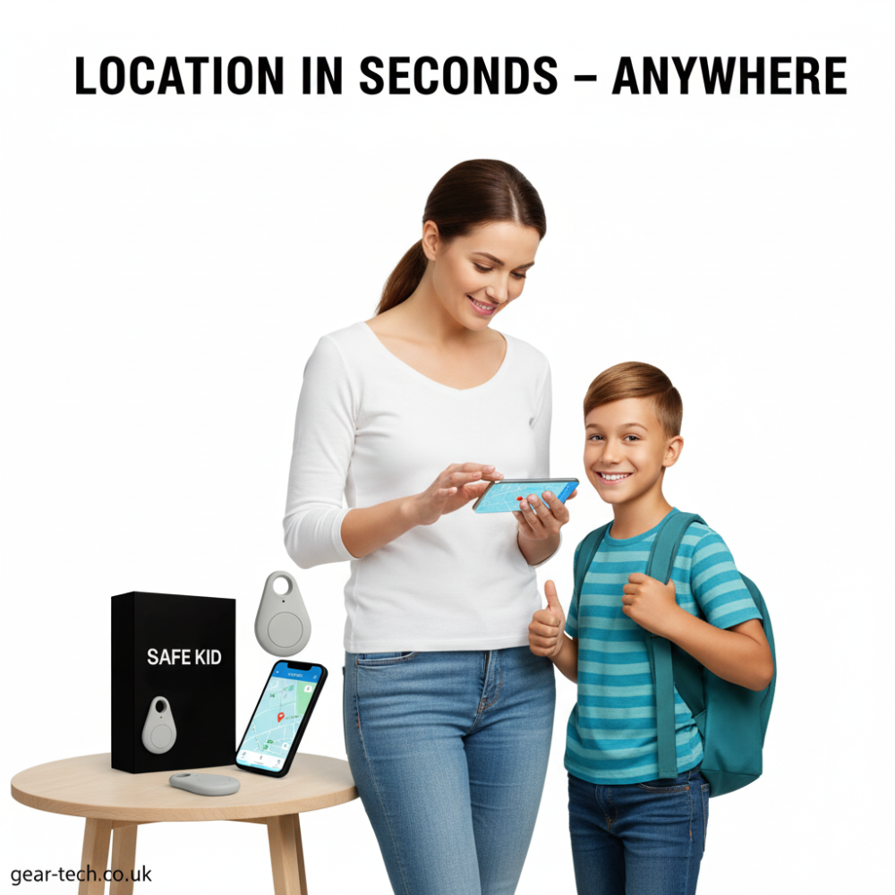Kids Safety GPS Tracker Waterproof Live Location Device with SOS Function