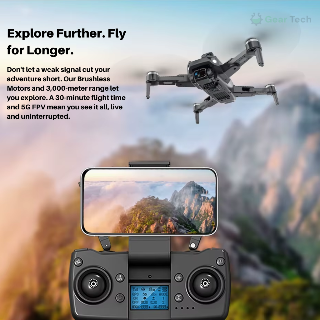 Aerial Camera Drone 8K Dual Lens, GPS Positioning, Stable Flight