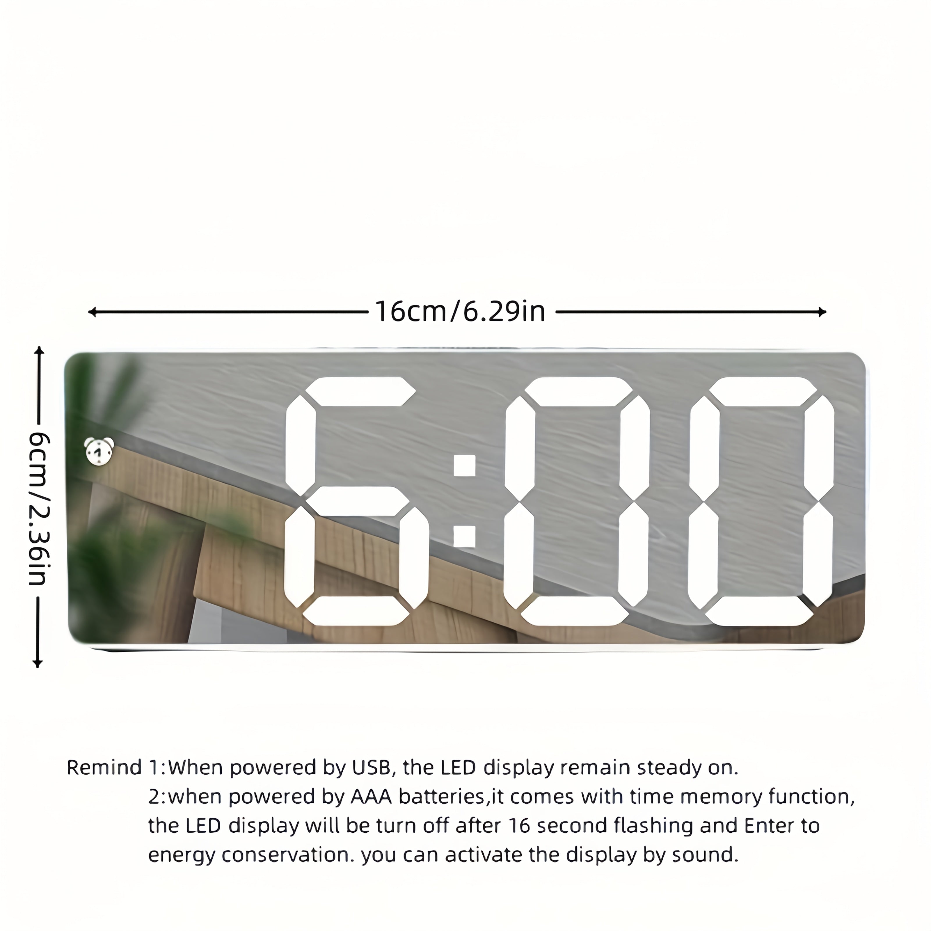 LED Sunrise Alarm Clock Adjustable Brightness & Snooze Function