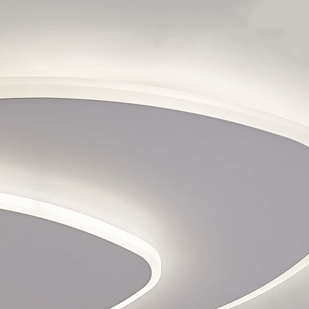 Modern Geometric Flush Mount Ceiling Light Dimmable White LED Fixture