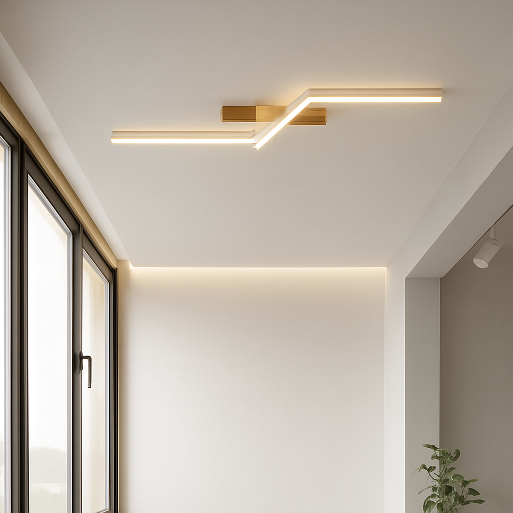 Sleek glow ceiling lamp LED line