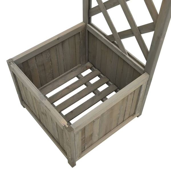 Houten Rozenboog met Plantenbakken
