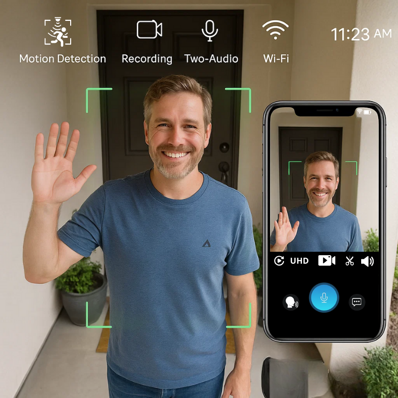 Smart Video Doorbell Camera Motion Alerts & Long Battery Life
