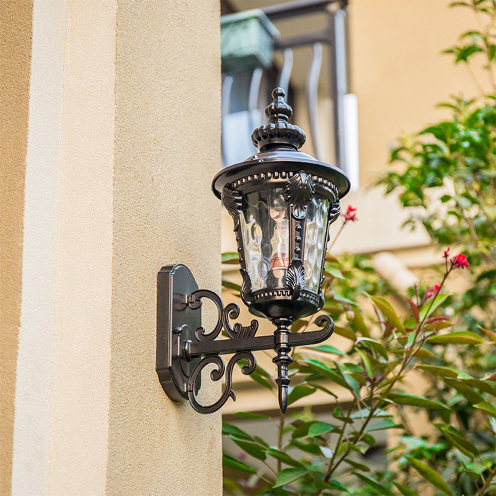 Outdoor Vintage Glass Wall Lantern Light