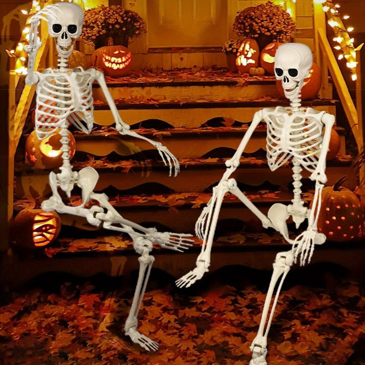Giant 12 Ft Halloween Skeleton Decoration Posable Outdoor