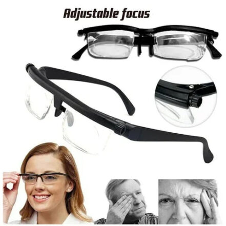 Smart Adjustable Glasses Instantly Focus for Near or Far Sight