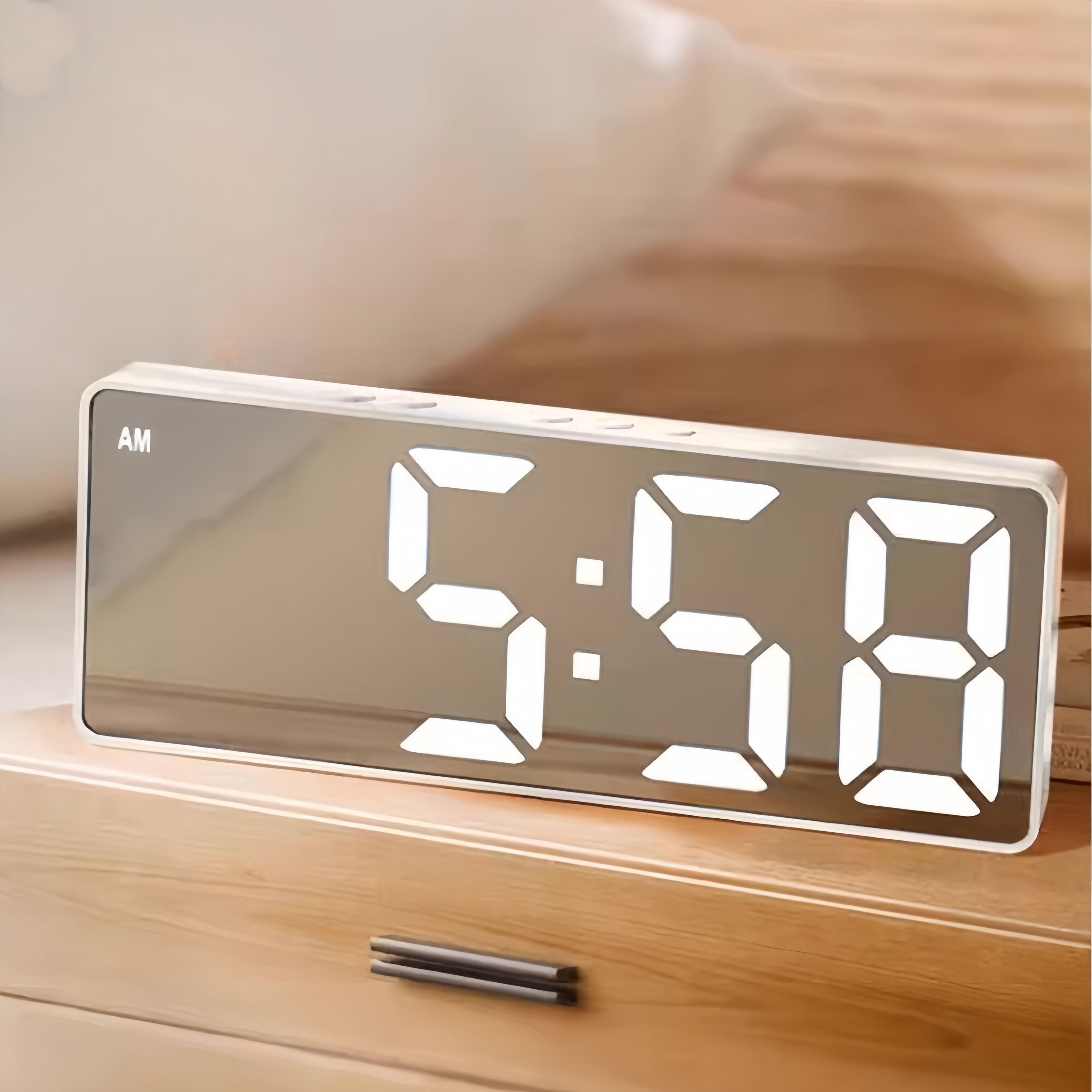LED Sunrise Alarm Clock Adjustable Brightness & Snooze Function