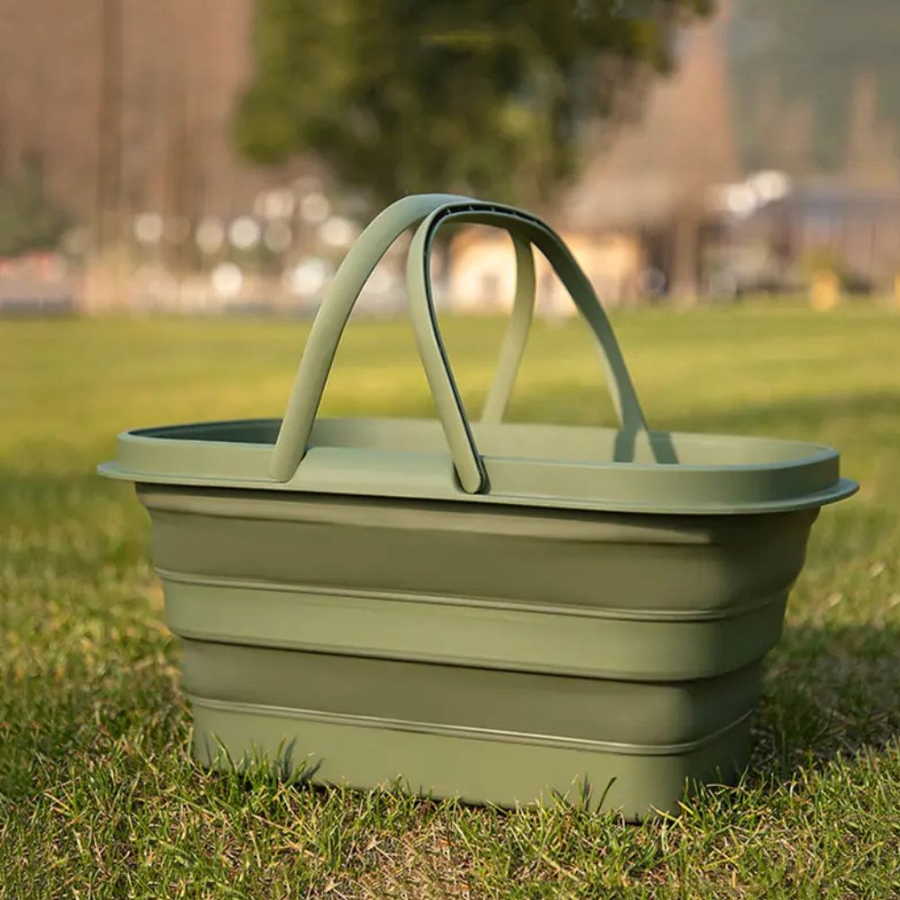 Ultra Flex Foldable Storage Basket Space-Saving Utility Tub with Handles