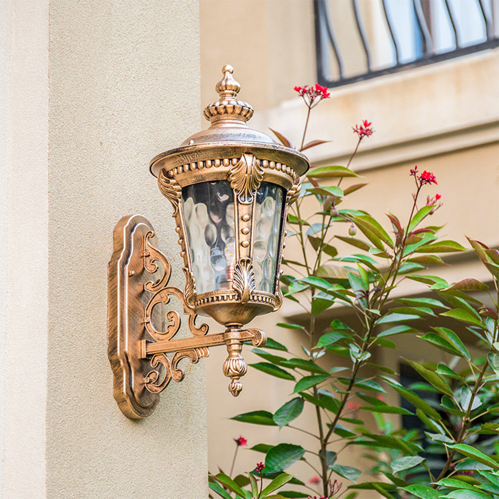 Outdoor Vintage Glass Wall Lantern Light
