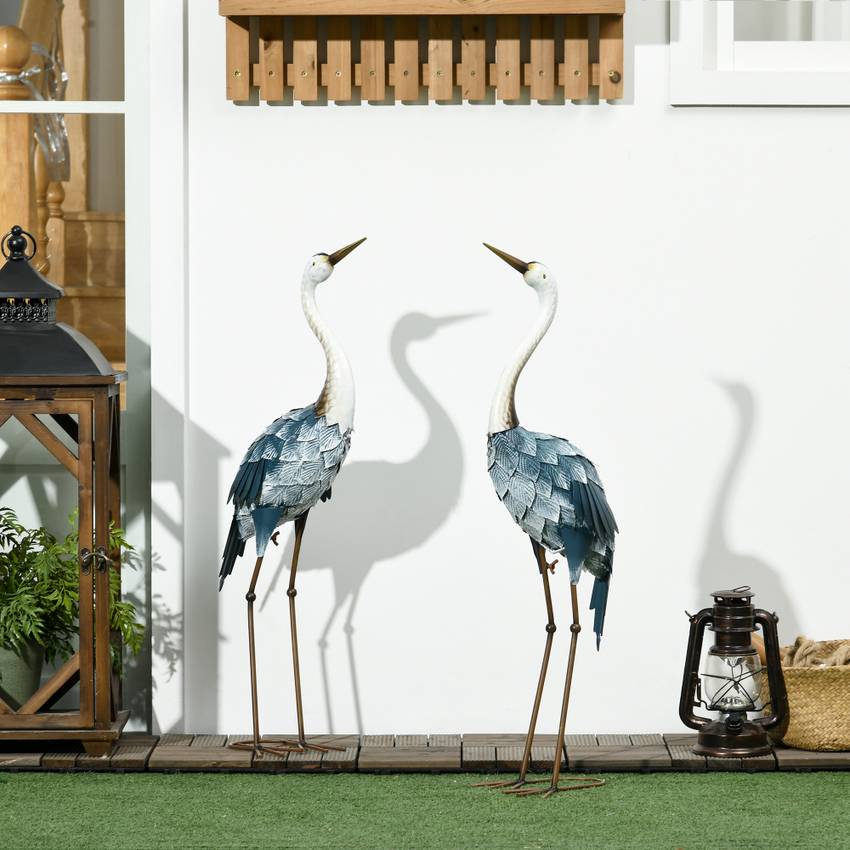 Decoratieve Tuinbeelden Kraanvogel Set