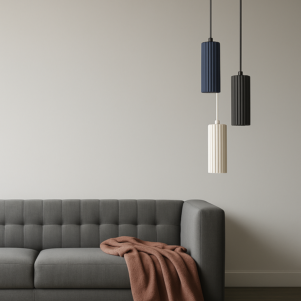 Boreal light hanging lamp ribbed