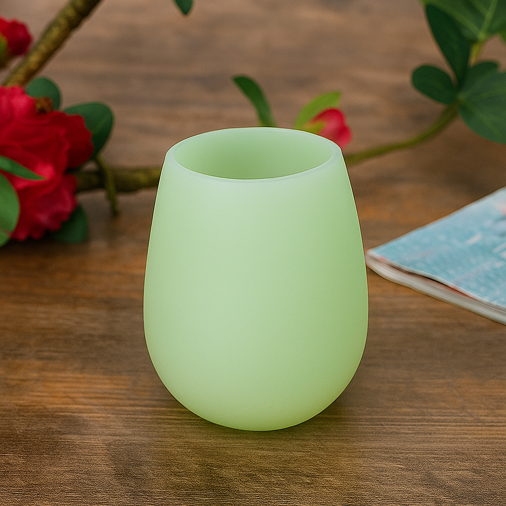 Reusable silicone wine glass