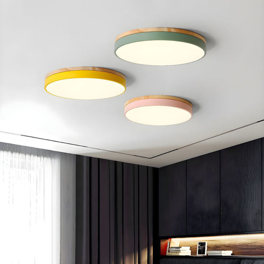 Flush Mount Ceiling Light Round Disc Design for Modern Interiors