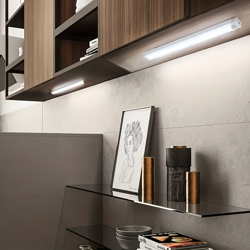 Wireless LED Motion Sensor Light Strip Rechargeable Cabinet Light with Motion Sensor