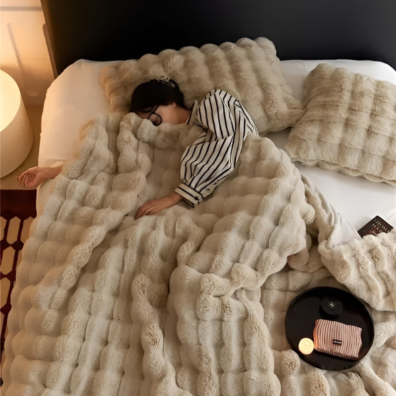 VeluLuxe Dubbelzijdige Fleece en Imitatiebont Deken