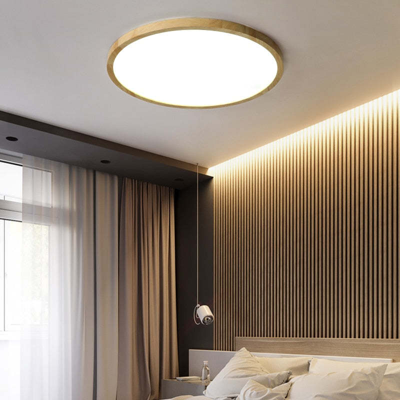 Modern Round Flush Ceiling Light Minimalist Japanese Style