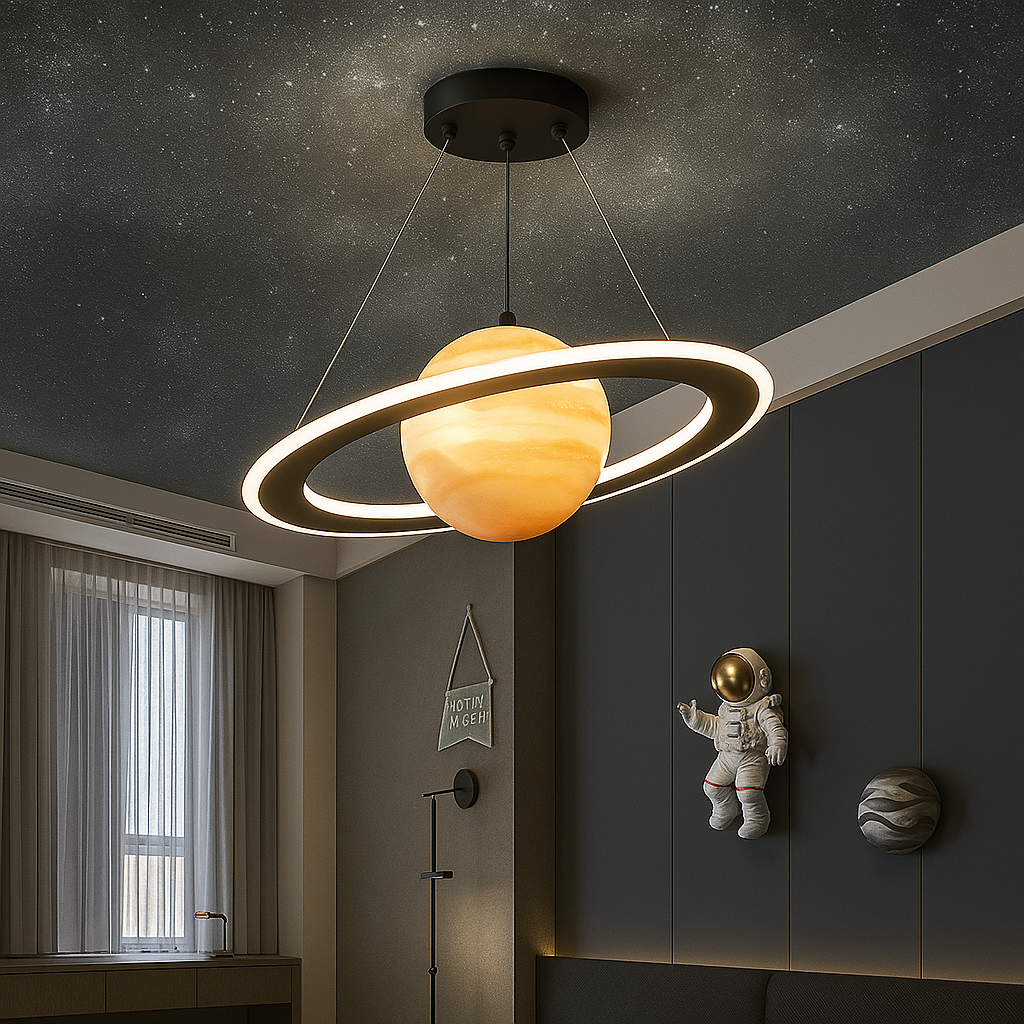 Nevel navigator pendant lamp planet-shaped