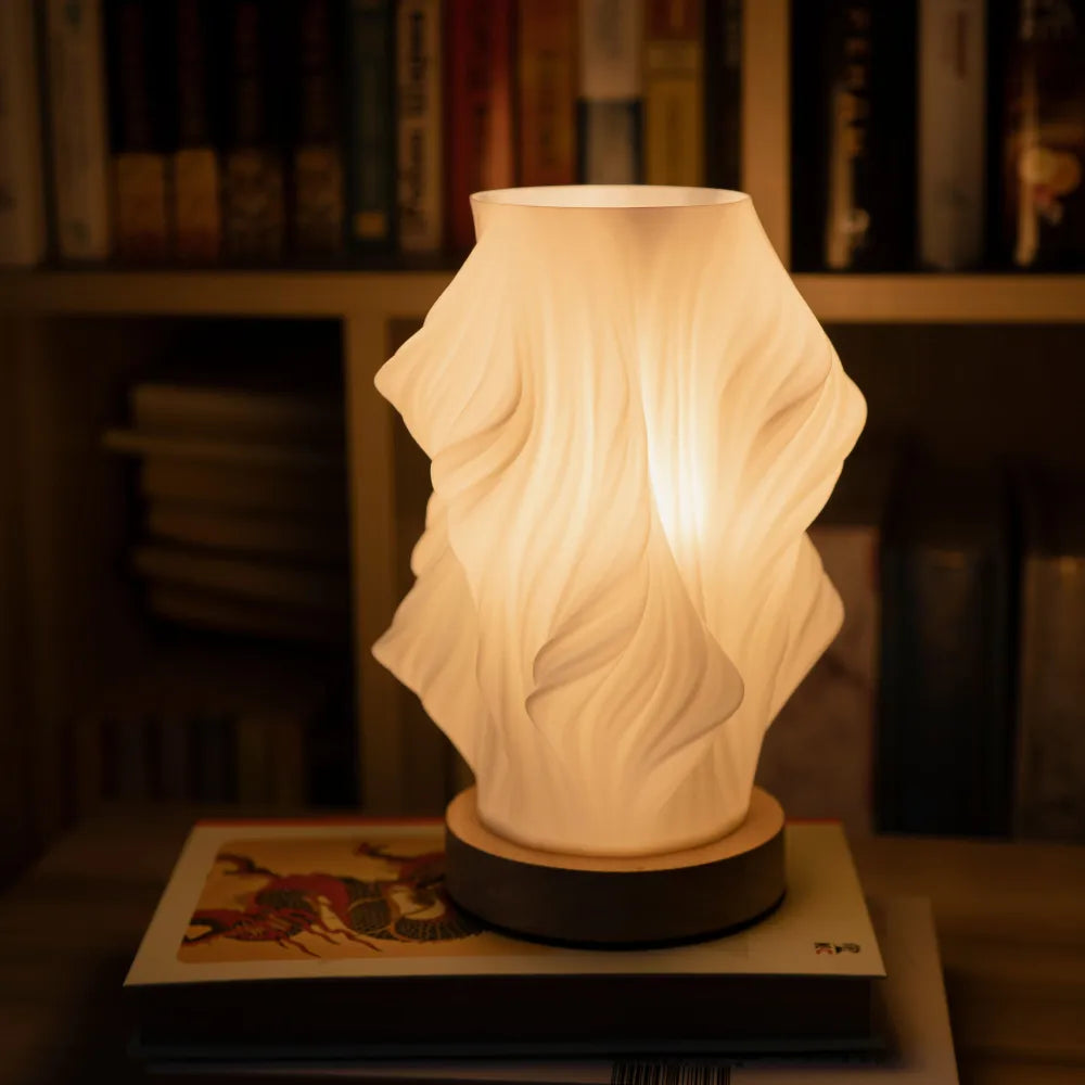 Wavecrest Table Lamp Artistic Ambient Light with Adjustable Warm & Natural Glow