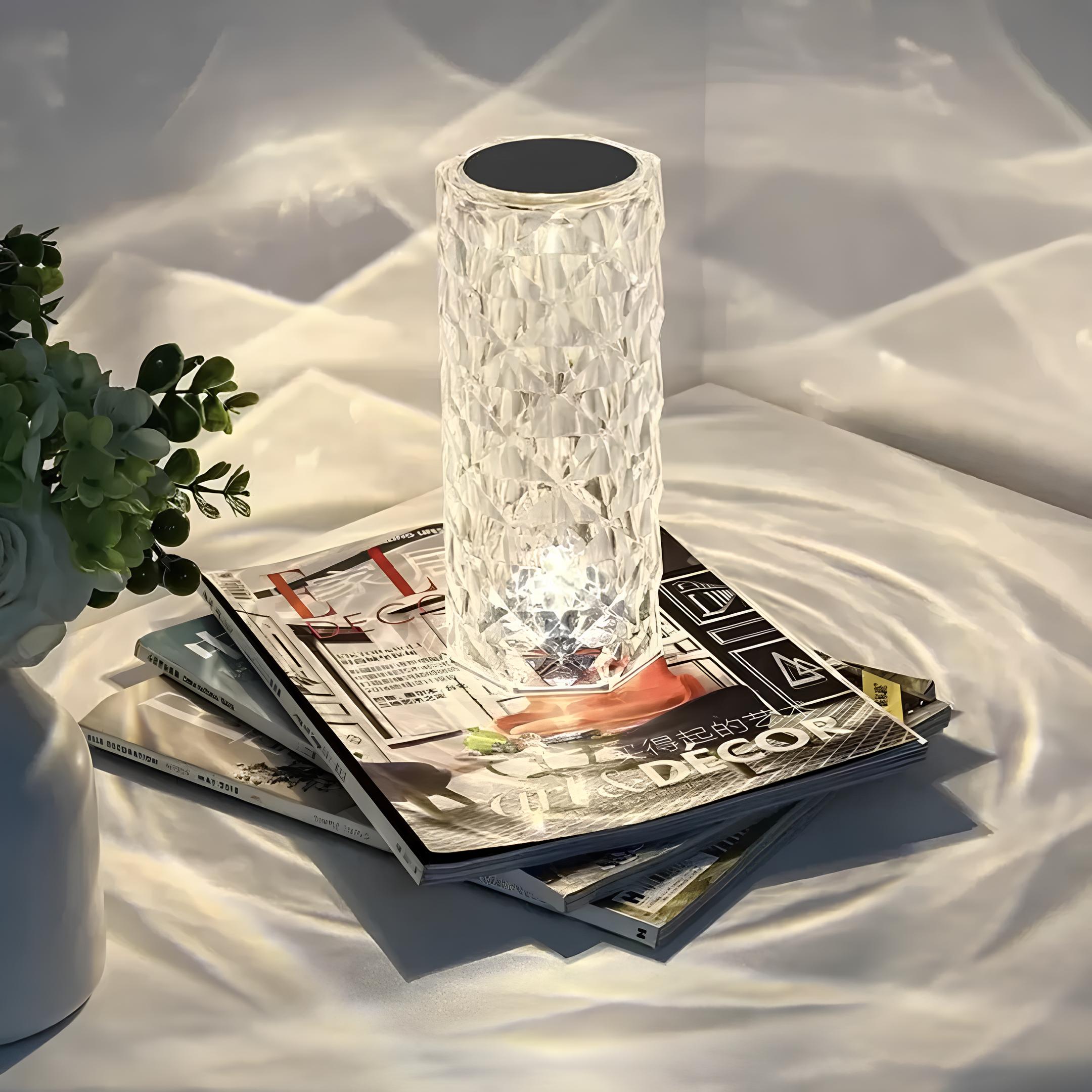 Crystal Touch LED Table Lamp  Dimmable Remote Control Light