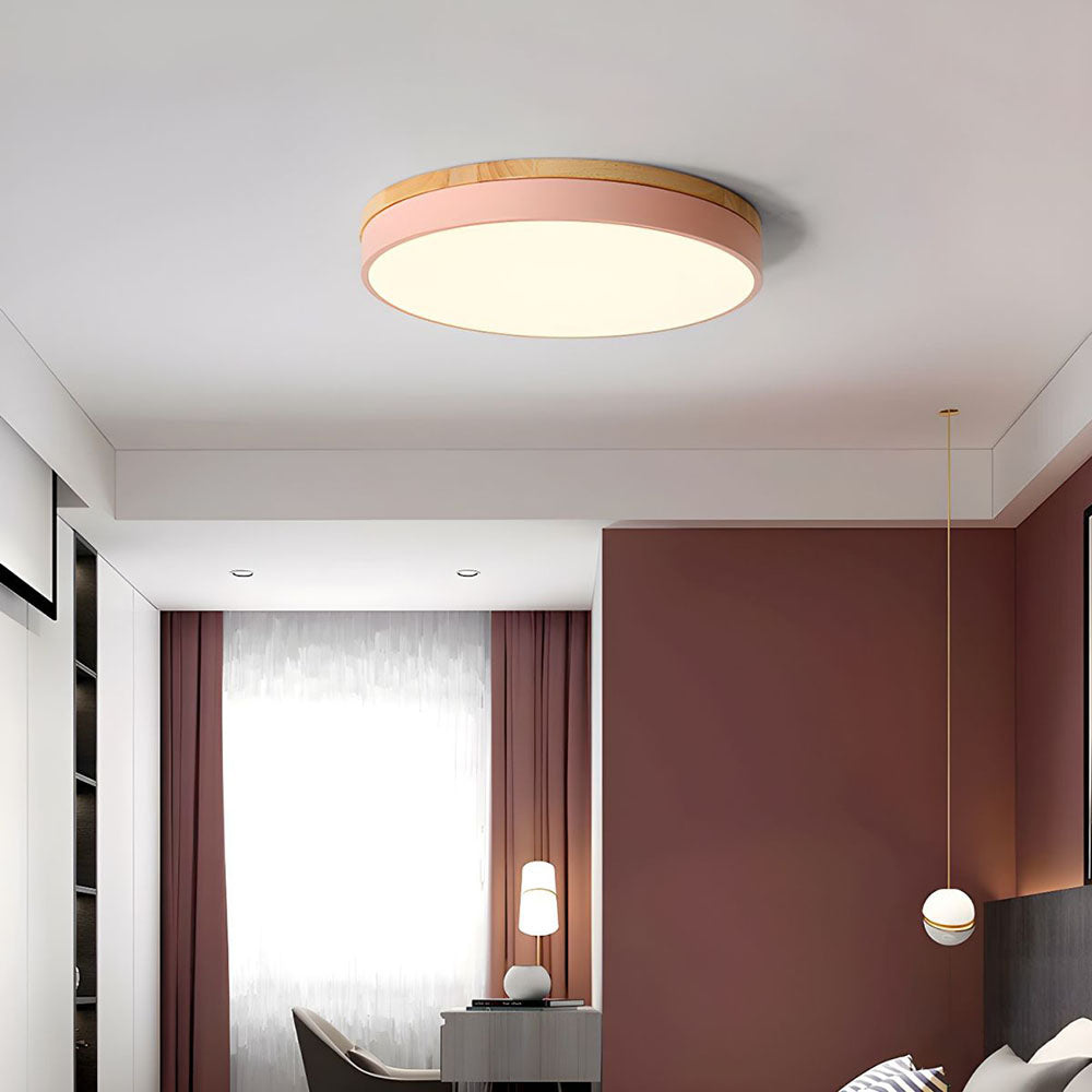 Flush Mount Ceiling Light Round Disc Design for Modern Interiors