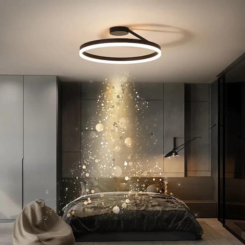 Contemporary Ring LED Ceiling Light Stylish and Adjustable Brightness