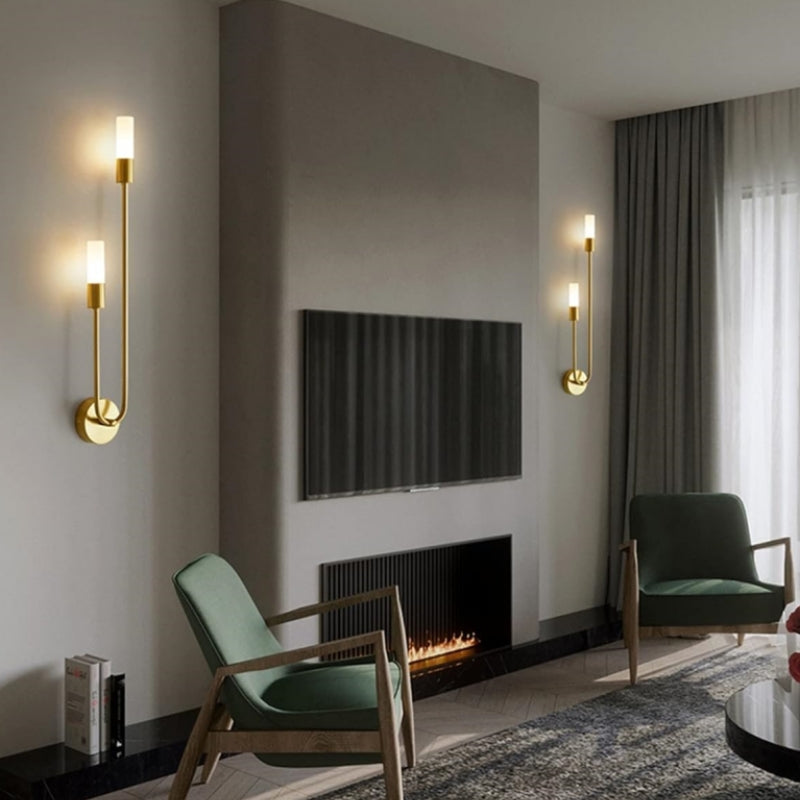 Modern LED wall lamp with double glow