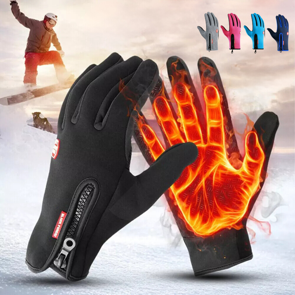Thermal Sport Gloves Waterproof Heated Touchscreen for Outdoor Use