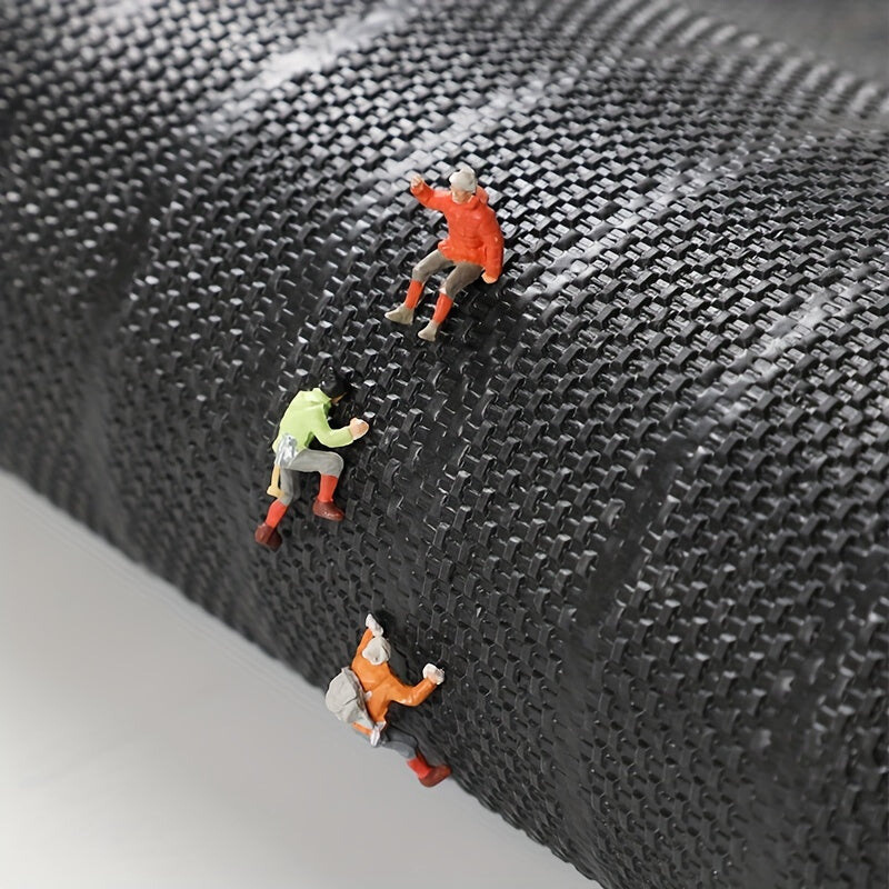 Weather mat black-gray ribbed pattern
