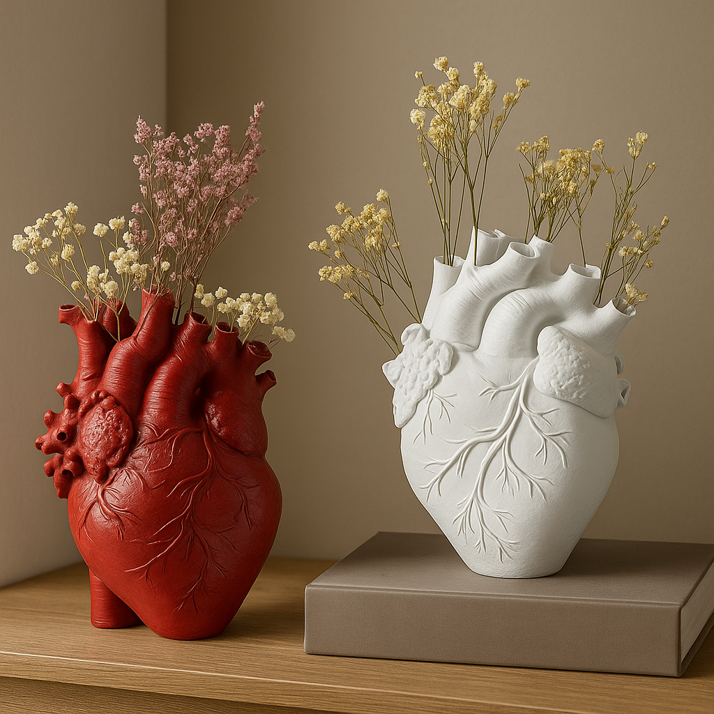 Hard-shaped vase anatomical design