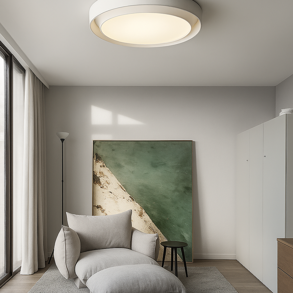 Nordic aura ceiling lamp with floating edge light