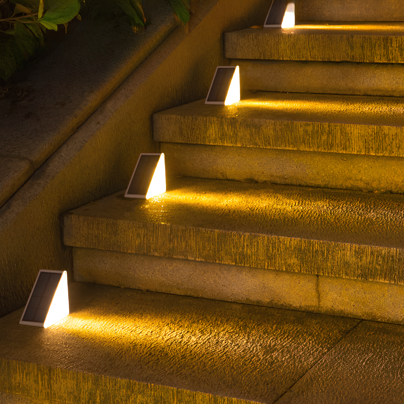 Solar Step Lights Waterproof Outdoor LED Stair Lighting
