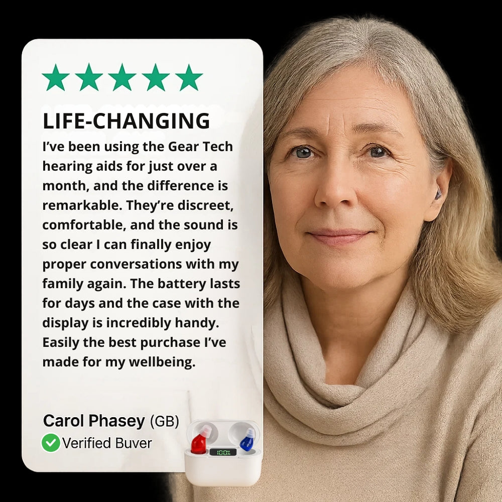 Compact Hearing Aids Rechargeable Design with Crisp, Clear Audio